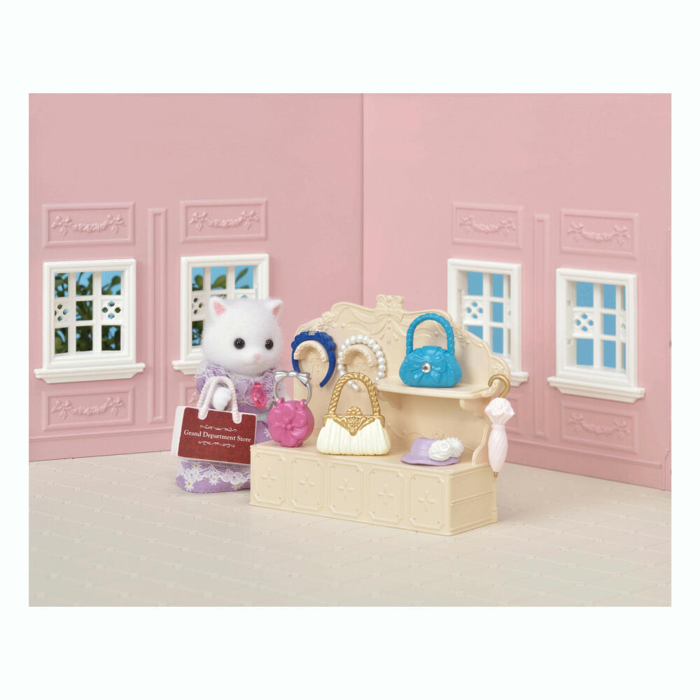 Sylvanian Families Town Series Fashion Set, Handtaschen, Haarschmuck, Hut, Spiegel, 6015