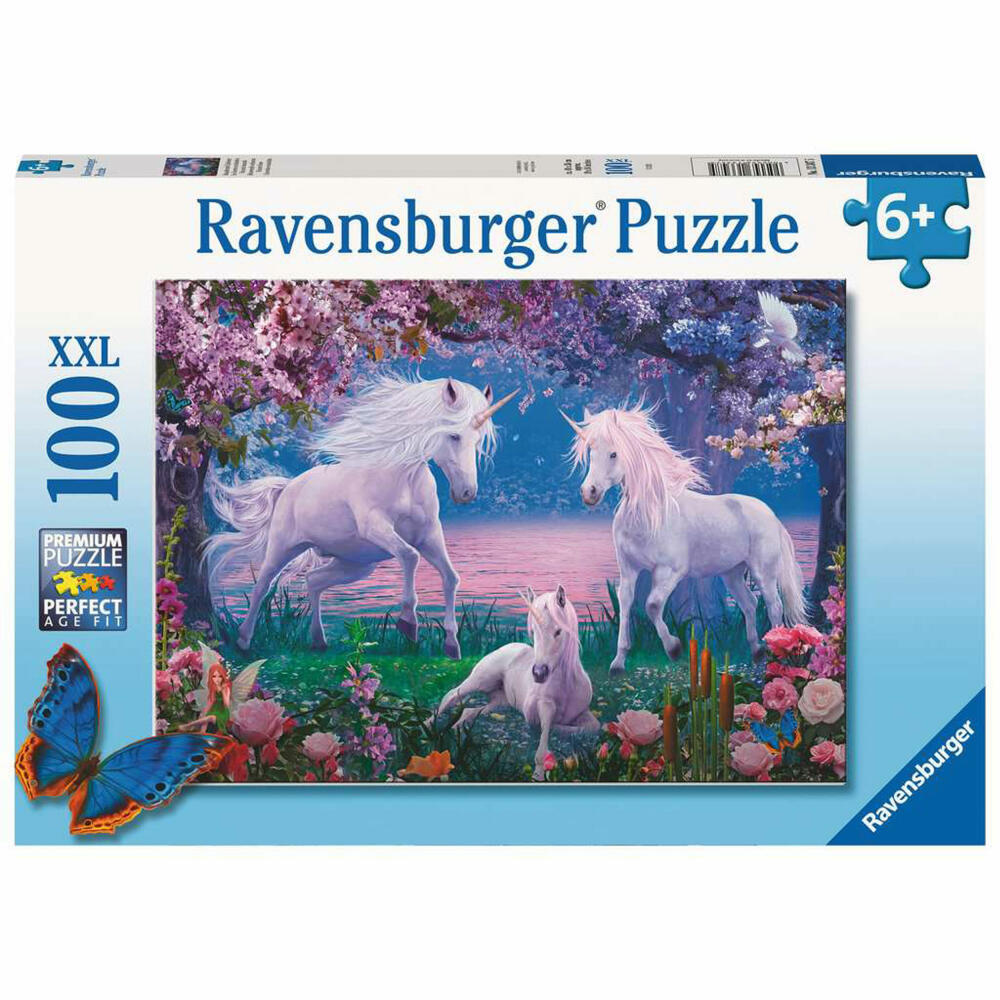 Ravensburger Bezaubernde Einhörner, Puzzle, Kinderpuzzle, Legespiel, Kinder, 100 Teile XXL, 13347