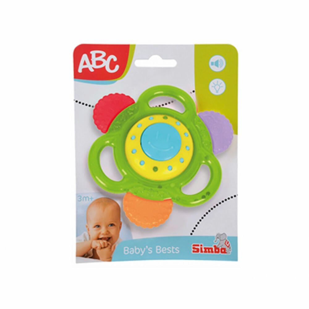 Simba ABC Musikrassel, Musik Rassel, Greifspielzeug, Greifling, Babyspielzeug, 104010010