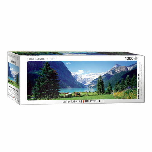 Eurographics Puzzle Lake Louise in den Kanadischen Rockies, 1000 Teile Panorama, 96 x 32 cm, 6010-1456