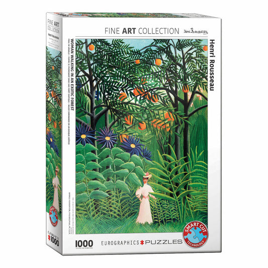 Eurographics Puzzle Frau in einem exotischen Wald von Henri Rousseau, 1000 Teile, 68 x 48 cm, 6000-5608