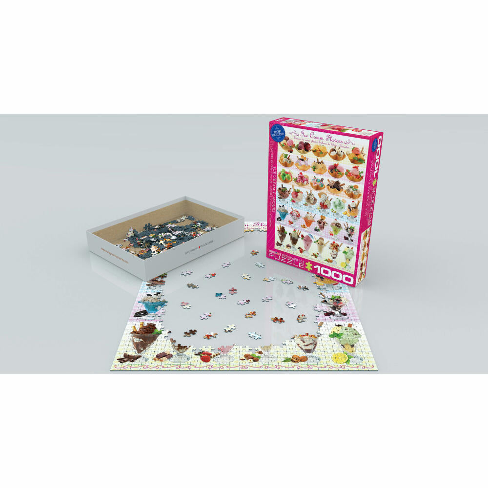 Eurographics Puzzle Eisbecher, Eiscreme, 1000 Teile, 68 x 48 cm, 6000-0590