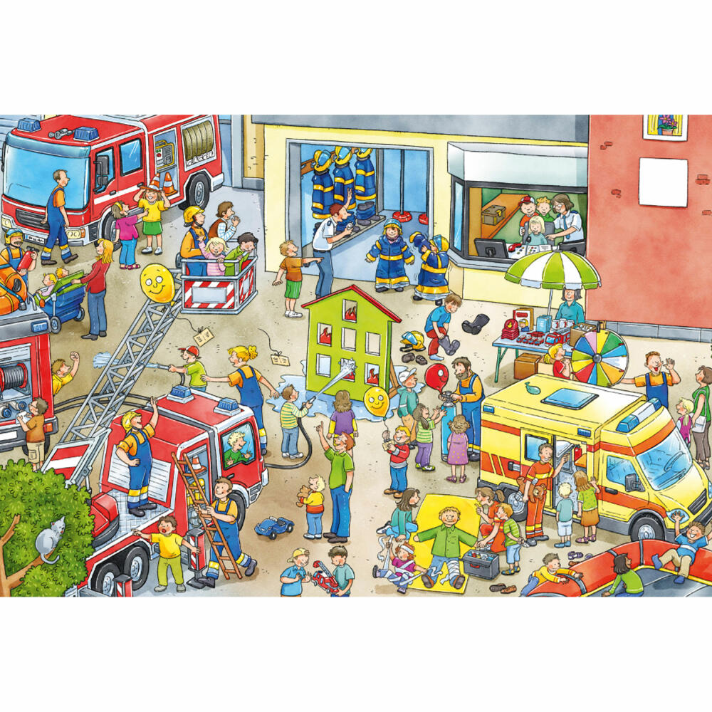 Schmidt Spiele Wo ist das blaue Auto?, Kinderpuzzle, Kinder Puzzle, Kinderpuzzles, 3 x 24 Teile, 56416