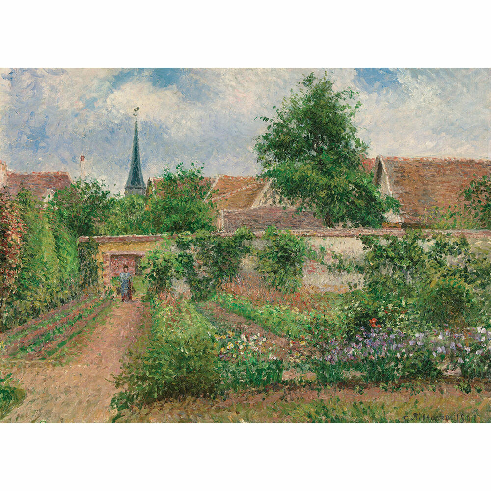 Eurographics Puzzle Gemüsegarten in Eragny mit bedecktem Himmel von Pissaro, 1000 Teile, 68 x 48 cm, 6000-0825