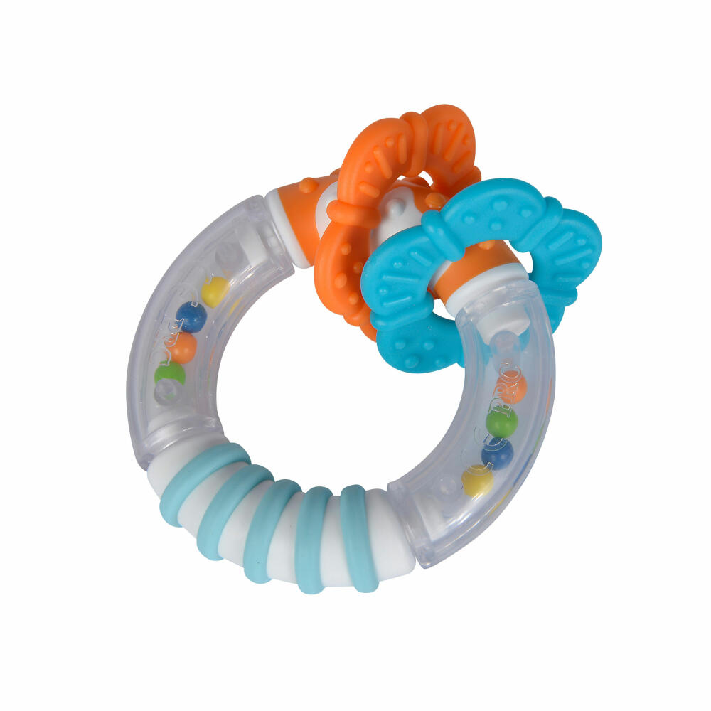 Simba ABC Touch Ringrassel, Greifling, Beißring, Rassel, Ring, Babyspielzeug, Baby Spielzeug, ab 3 Monate, 104010178