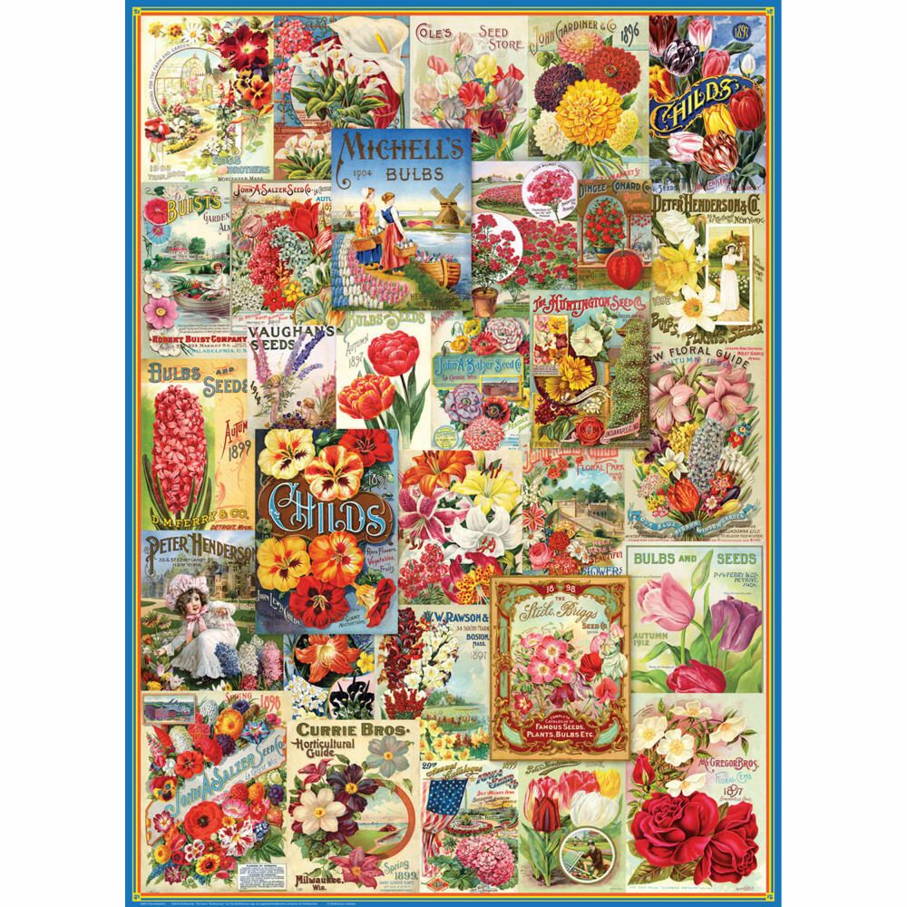 Eurographics Puzzle Blumen Saatgutkataloge, 1000 Teile, 68 x 48 cm, 6000-0806