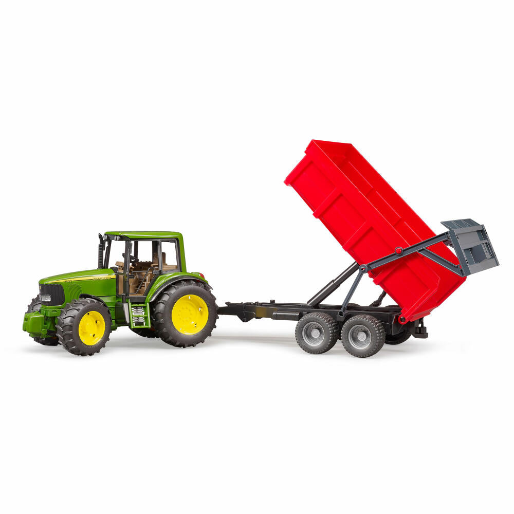 Bruder Forstwirtschaft John Deere 6920, mit Wannenkippanhänger , Modellfahrzeug, Modell Fahrzeug, Spielzeug, 02057