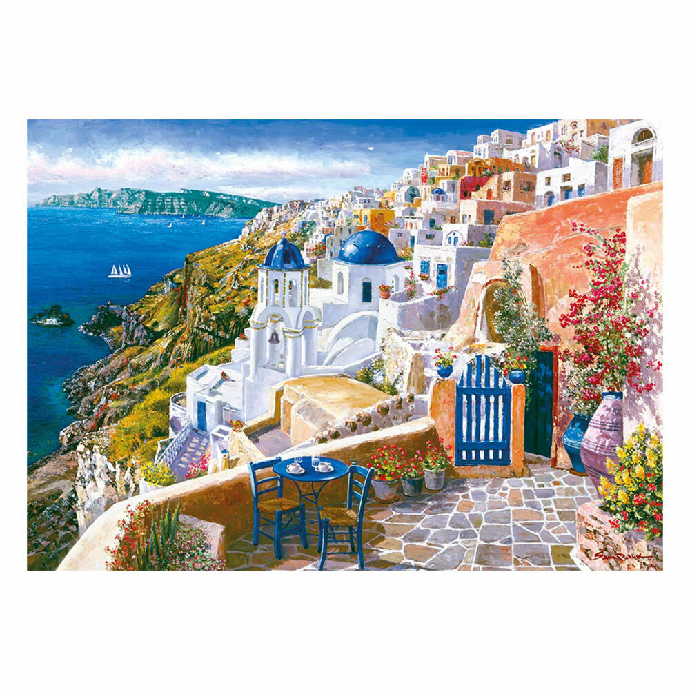 Schmidt Spiele Blick von Santorin, Puzzle, Erwachsenenpuzzle, Sam Park, 1000 Teile, 58560