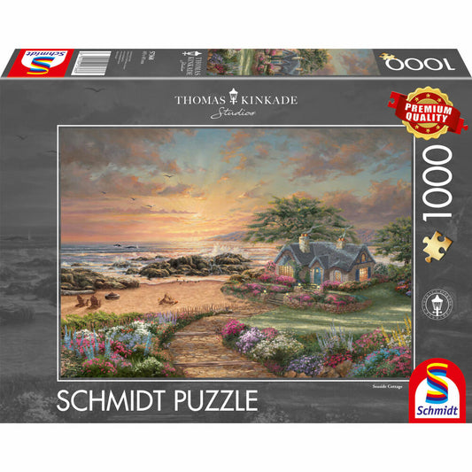 Schmidt Spiele Seaside Cottage, Thomas Kinkade, Erwachsenenpuzzle, Puzzle, ab 12 Jahre, 1000 Teile, 57368