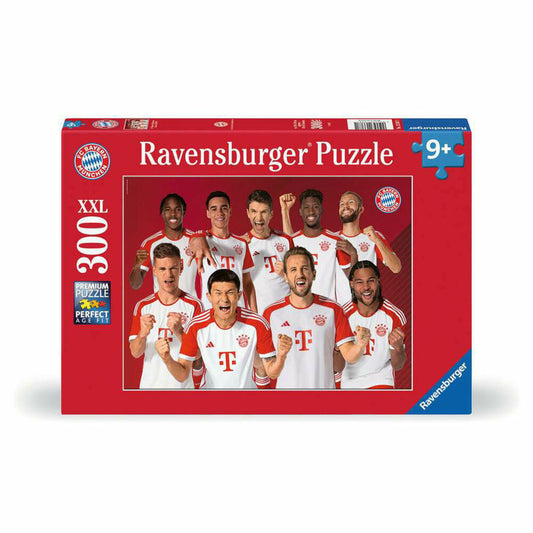 Ravensburger Kinderpuzzle FC Bayern Saison 2023/24, Kinder Puzzle, Puzzles, 300 Teile, ab 9 Jahren, 13387