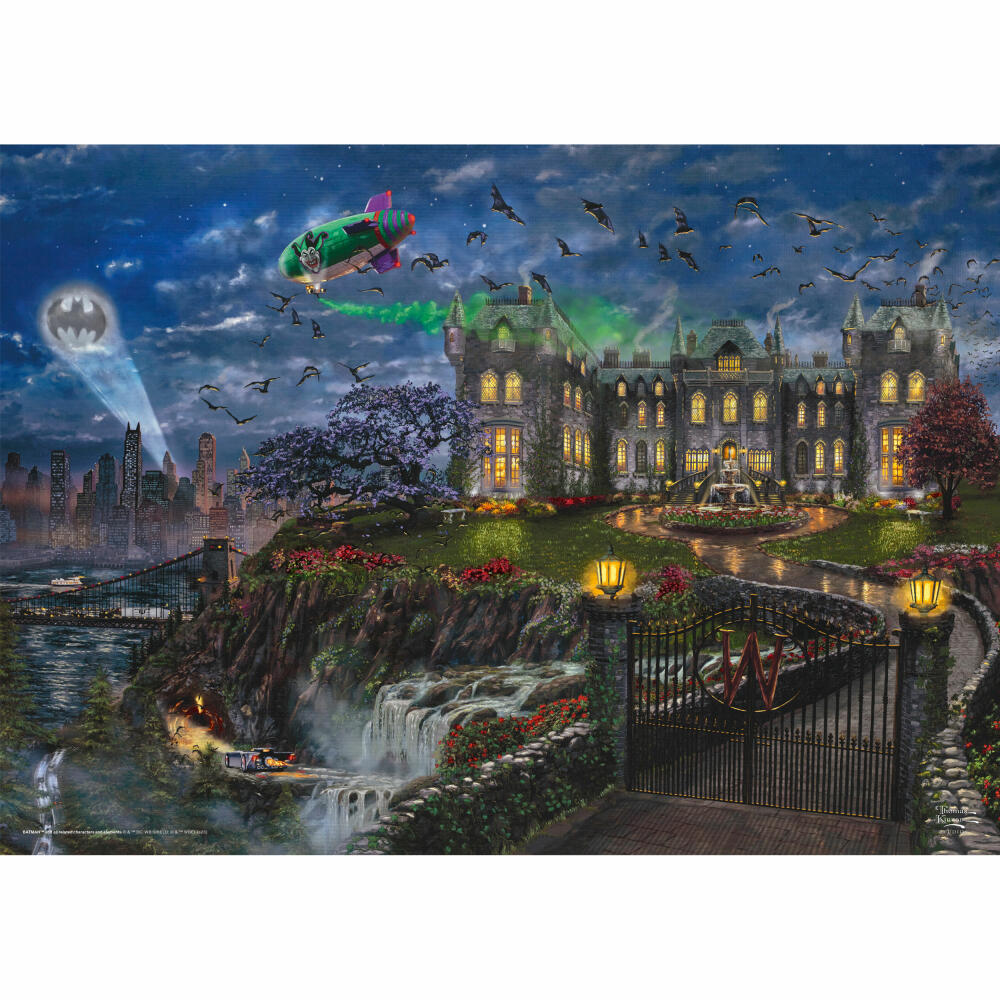 Schmidt Spiele Puzzle DC Wayne Manor, Thomas Kinkade, Erwachsenenpuzzle, 1000 Teile, 58427