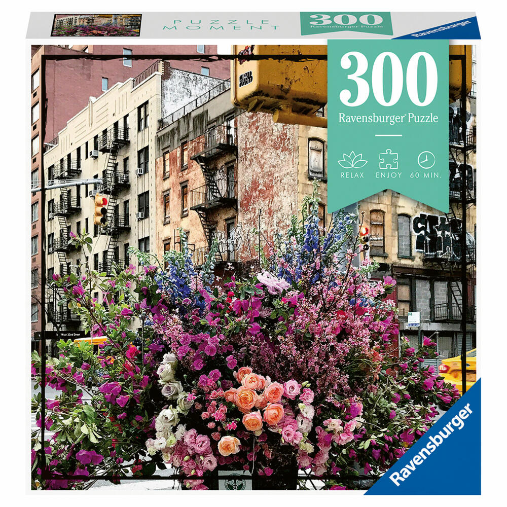 Ravensburger Puzzle Moment Flowers in New York, Erwachsenenpuzzle, Kinderpuzzle, Puzzles, 300 Teile, 12964