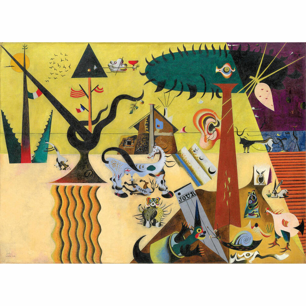 Eurographics Puzzle Das Ackerfeld von Joan Miró, 1000 Teile, 68 x 48 cm, 6000-0858