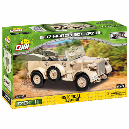 COBI 1937 Horch 901 kfz.15 World War 2, Militär, Fahrzeug, Soldaten, Figur, Spielzeug, Konstruktionsbausteine, Kunststoff, 178 Teile, 2256