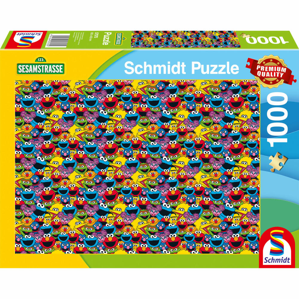 Schmidt Spiele Sesamstraße - Wer, wie, was?, Sesamstraße, Erwachsenenpuzzle, Puzzle, ab 12 Jahre, 1000 Teile, 57575