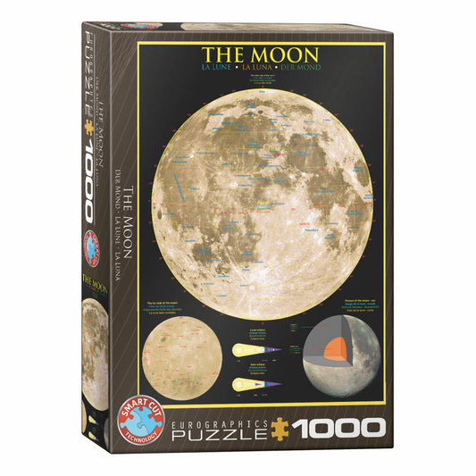 Eurographics Puzzle Der Mond, Astronomie, 1000 Teile, 68 x 48 cm, 6000-1007