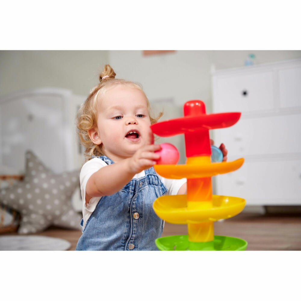 Simba ABC Regenbogen Kugelturm, Kugelbahn, Kullterturm, Spielzeug, ab 12 Monaten, 104010053
