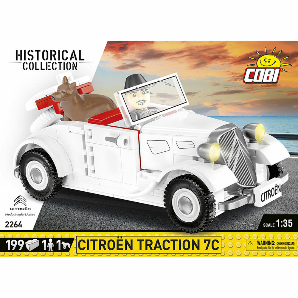 Cobi Klemmbausteinset Citroen Traction 7C Cabriolet, World War 2, Fahrzeug, Spielzeug, 199 Teile, 2264