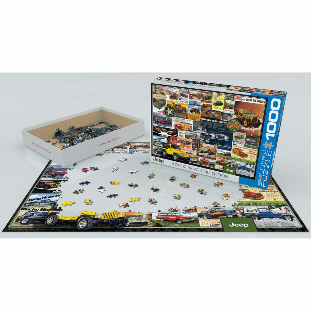 Eurographics Puzzle Jeep Werbung, Werbeplakate, 1000 Teile, 68 x 48 cm, 6000-0758