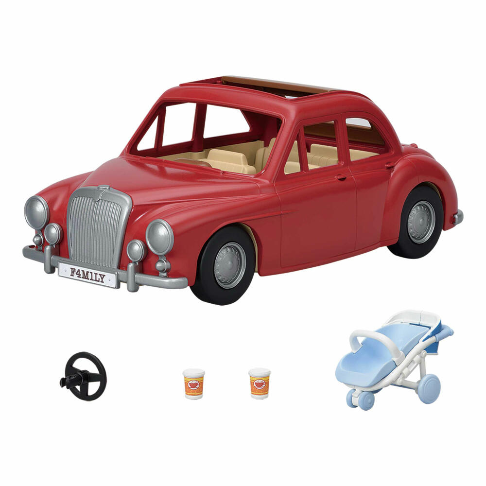 Sylvanian Families Familien-Limousine, Limousine, Auto, Fahrzeug, Automobil, Spielzeug, Rot, 5448