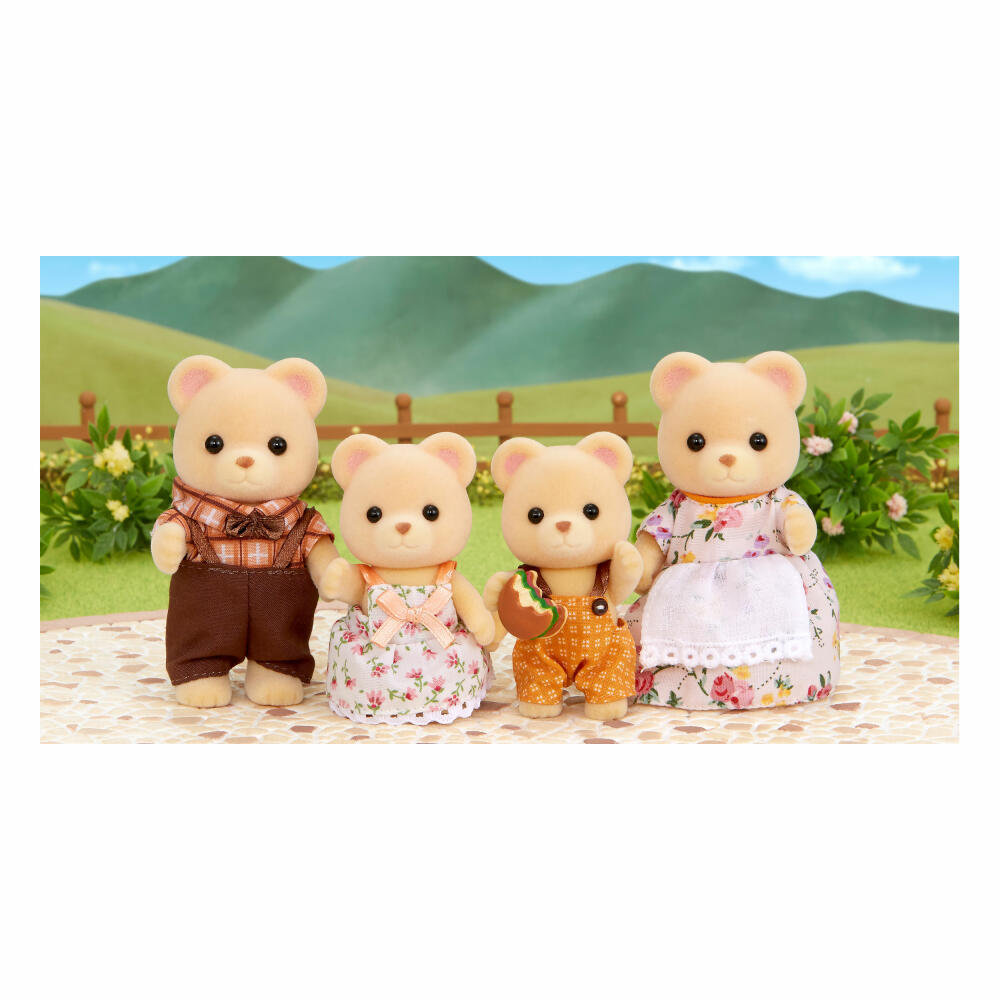 Sylvanian Families Bären Familie Pelzig Mutter, Vater, Kind, Bär, Spielfiguren, Figuren, L5059