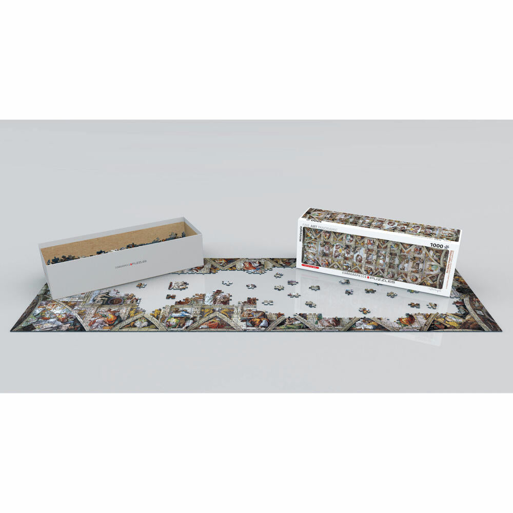 Eurographics Puzzle Decke der Sixtinischen Kapelle, 1000 Teile Panorama, 96 x 32 cm, 6010-0960