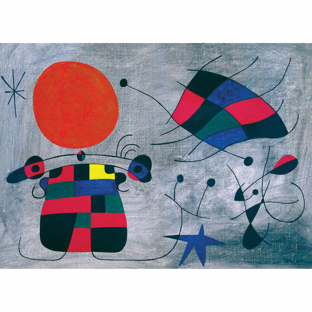 Eurographics Puzzle Das Lächeln der Flammenflügel von Joan Miró, 1000 Teile, 68 x 48 cm, 6000-0856