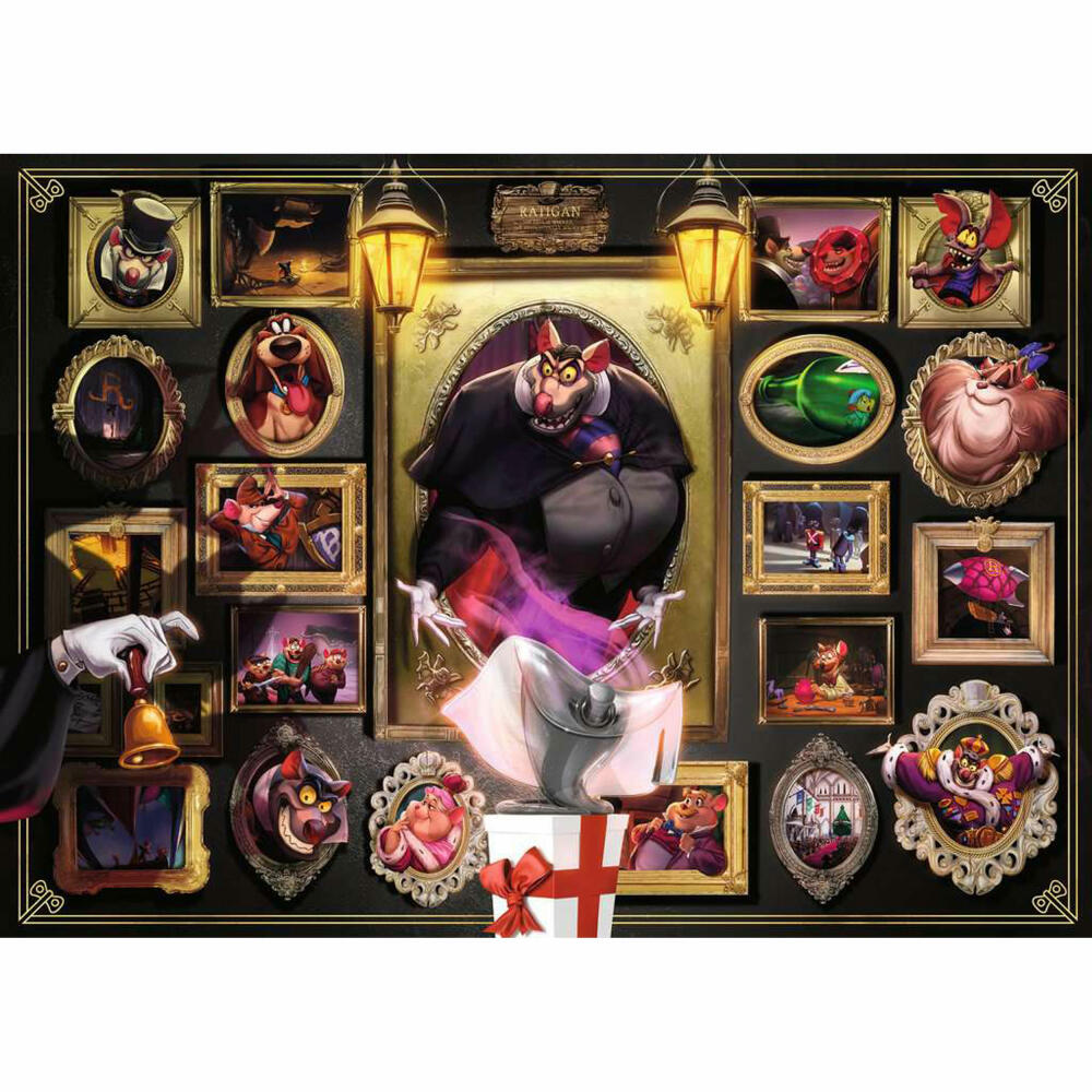 Ravensburger Villainous: Ratigan, Puzzle, Erwachsenenpuzzle, Basil der Mäusedetektiv, 1000 Teile, 16521