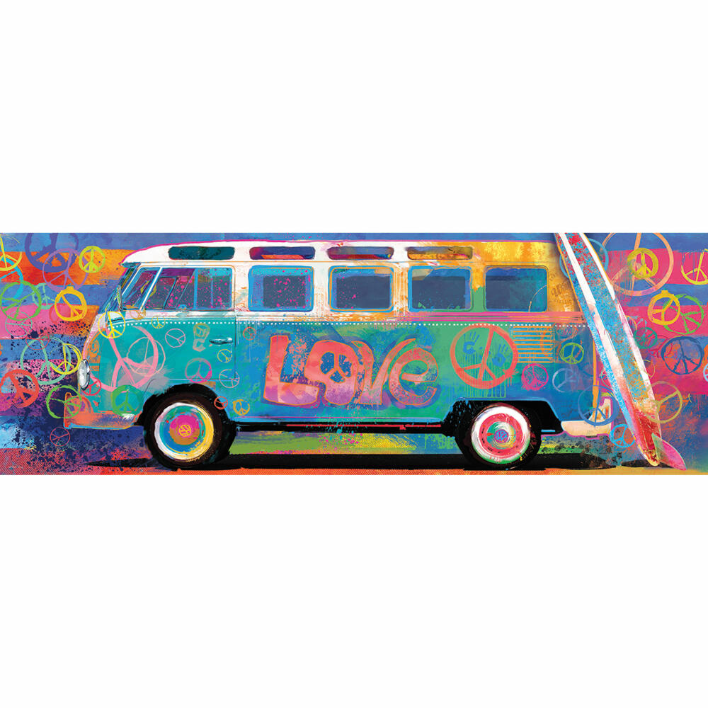 Eurographics Puzzle Love Bus, Hippie Bus, 1000 Teile Panorama, 96 x 32 cm, 6010-5549