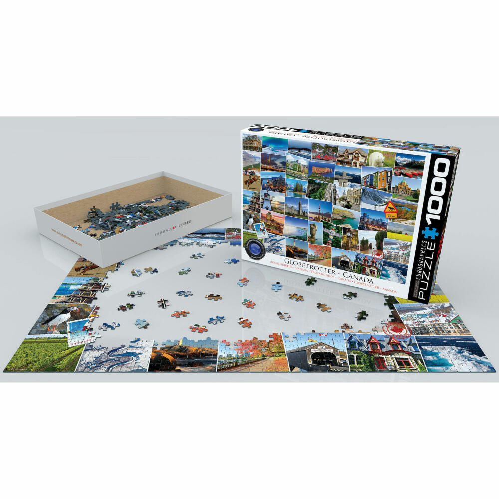 Eurographics Puzzle Globetrotter Kanada, Sehenswürdigkeiten, 1000 Teile, 68 x 48 cm, 6000-0780