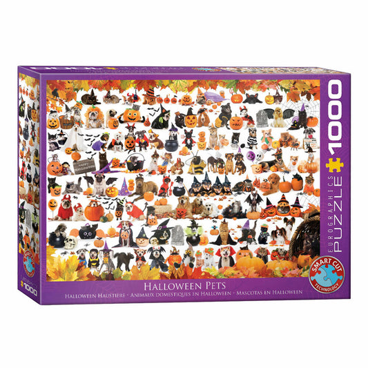 Eurographics Puzzle Halloween Welpen und Kätzchen, 1000 Teile, 68 x 48 cm, 6000-5416