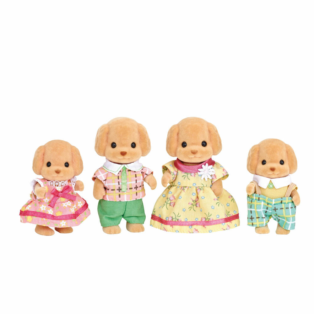 Sylvanian Families Toy-Pudel Familie Wuschl, Tiere, Tierfiguren, Figuren, Spielfiguren, 5259