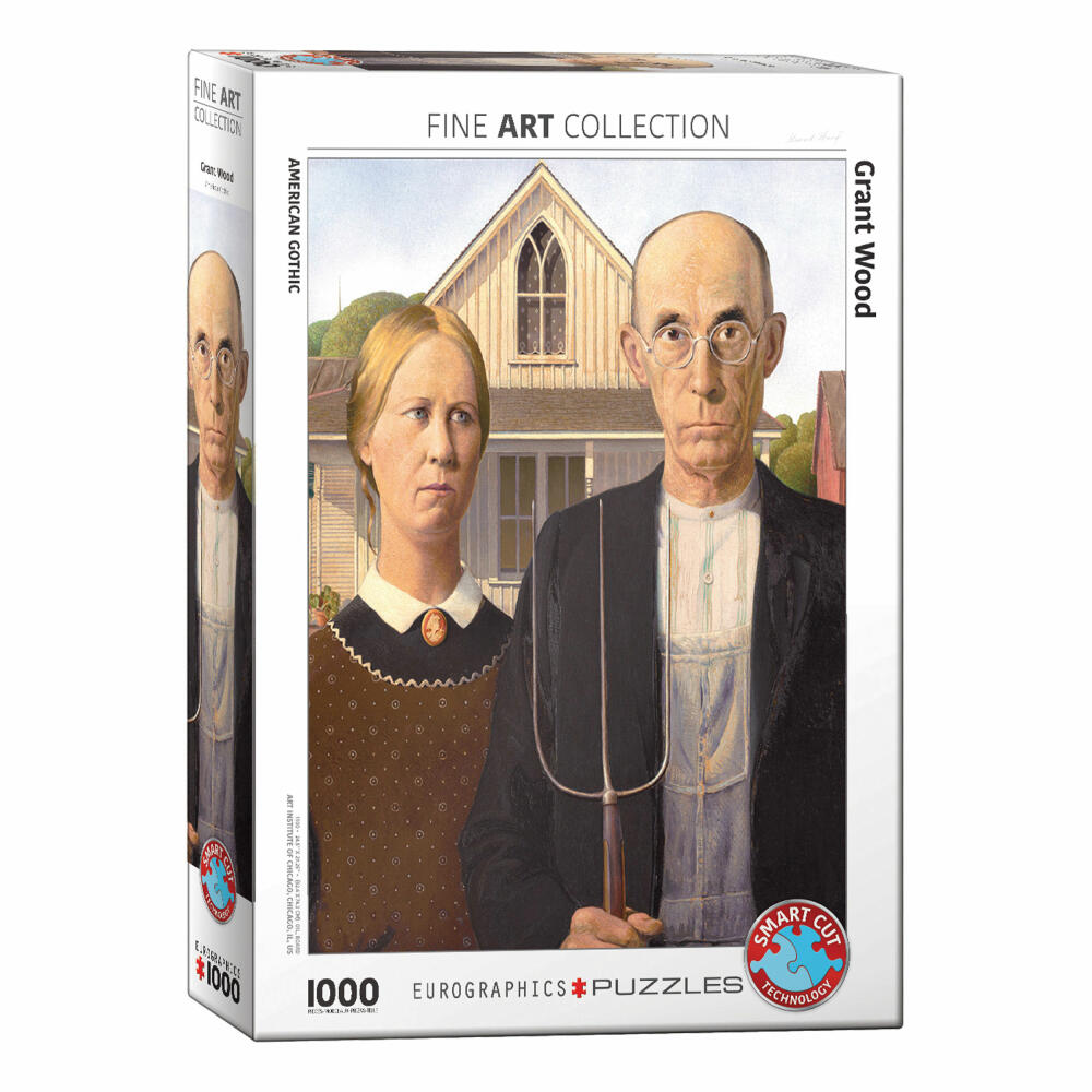 Eurographics Puzzle American Gothic von Grant Wood, 1000 Teile, 68 x 48 cm, 6000-5479