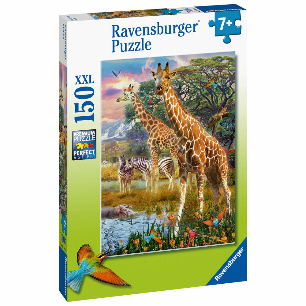 Ravensburger Puzzle Bunte Savanne, Kinderpuzzle, Legespiel, XXL-Format, 150 Teile, 12944