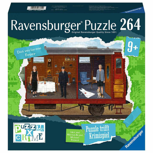 Ravensburger Puzzle X Crime: Das verlorene Feuer, Kinderpuzzle, Krimispiel, 264 Teile, ab 9 Jahren, 13380