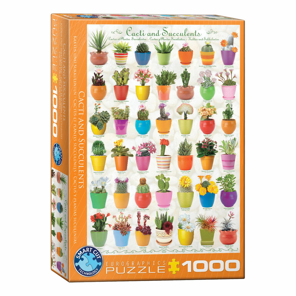 Eurographics Puzzle Kakteen und Sukkulenten, 1000 Teile, 68 x 48 cm, 6000-0654