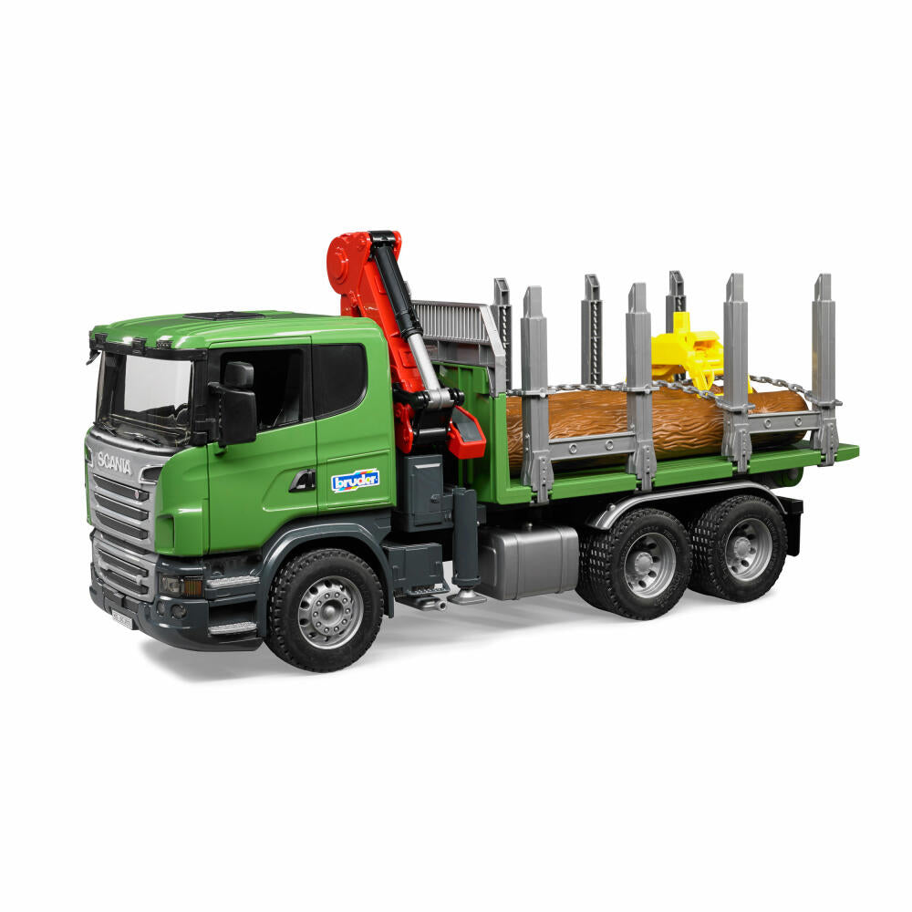 Bruder Forstwirtschaft Scania R-Serie Holztransport LKW, Ladekran, Greifer, Modellfahrzeug, Modell Fahrzeug, Spielzeug, 03524