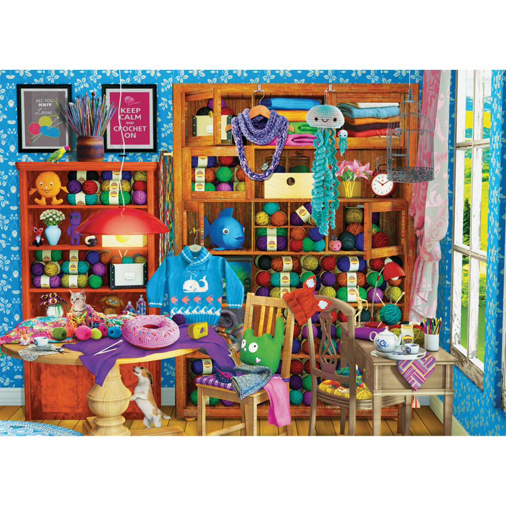 Eurographics Puzzle All you Knit is Love von Pau, Stricken, 1000 Teile, 68 x 48 cm, 6000-5405