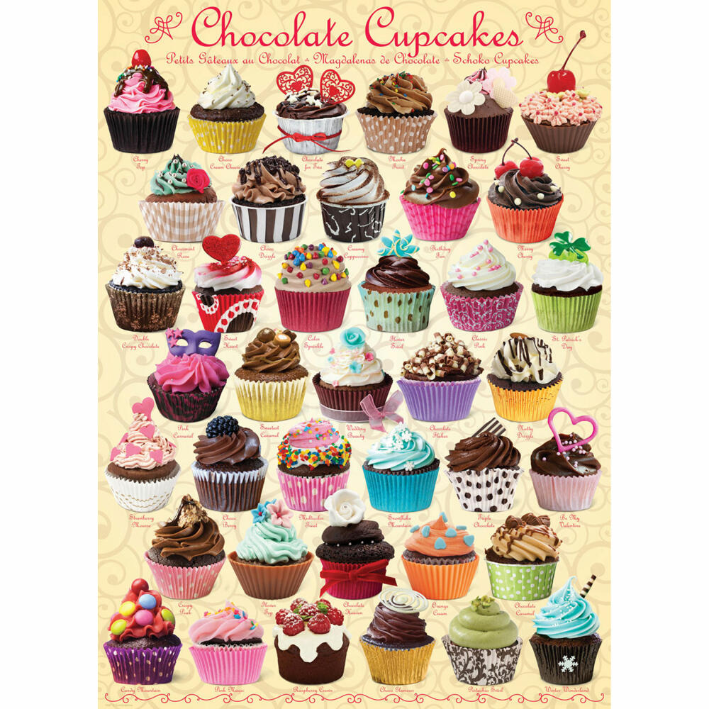 Eurographics Puzzle Schokoladen Cupcakes, 1000 Teile, 68 x 48 cm, 6000-0587