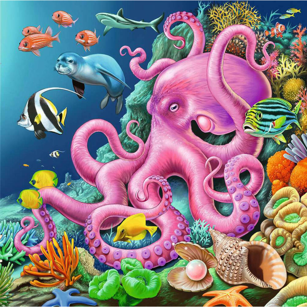 Ravensburger Bezaubernde Unterwasserwelt, 3 x 49 Teile, Kinderpuzzle, Kinder Puzzle, ab 5 Jahren, 12000859