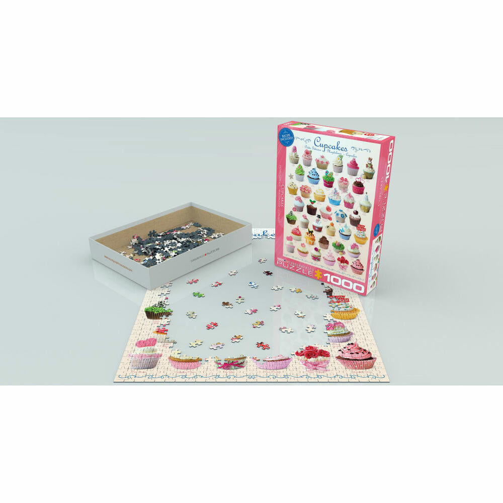 Eurographics Puzzle Cupcakes, Törtchen, Gebäck, 1000 Teile, 68 x 48 cm, 6000-0409