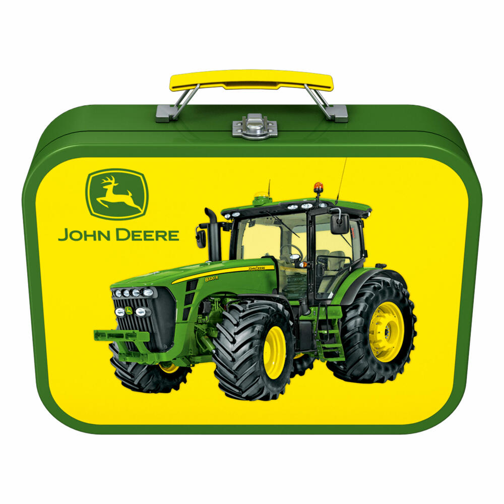 Schmidt Spiele Puzzle-Box John Deere, Traktorpuzzle, 2 x 60 / 100 Teile, Traktoren, Puzzle, Puzzlespiel, Ab 6 Jahren, 56497