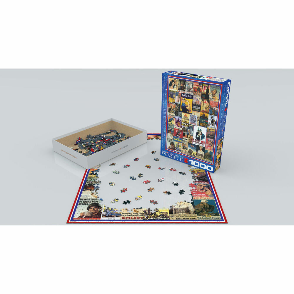 Eurographics Puzzle Werbeplakate des 1. und 2. Weltkrieges, 1000 Teile, 68 x 48 cm, 6000-0937