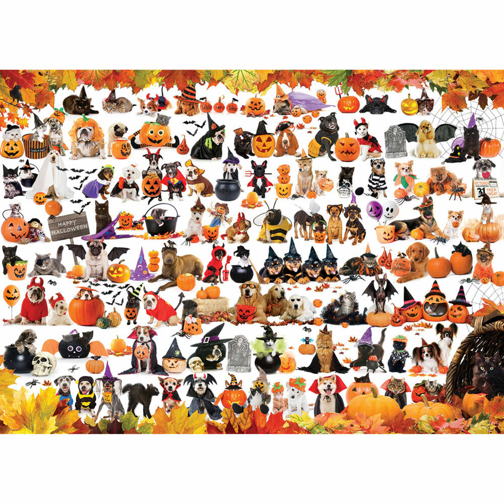 Eurographics Puzzle Halloween Welpen und Kätzchen, 1000 Teile, 68 x 48 cm, 6000-5416