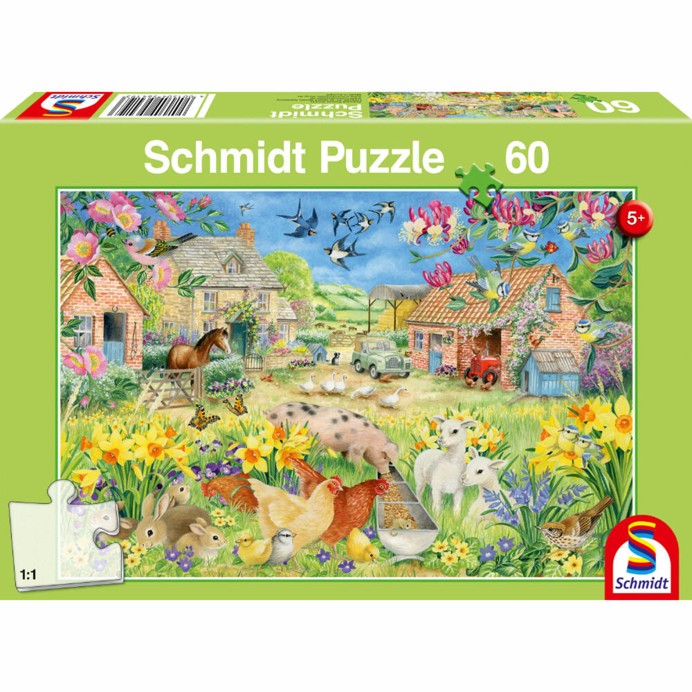 Schmidt Spiele Mein kleiner Bauernhof, Kinderpuzzle, Kinder Puzzle, Kinderpuzzles, 60 Teile, 56419