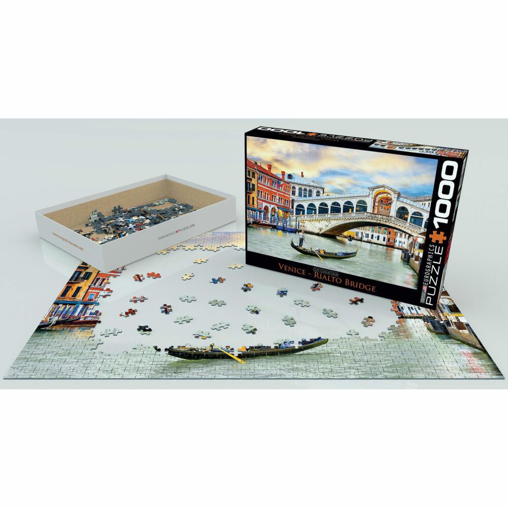 Eurographics Puzzle Venedig Rialto Bridge, 1000 Teile, 68 x 48 cm, 6000-0766