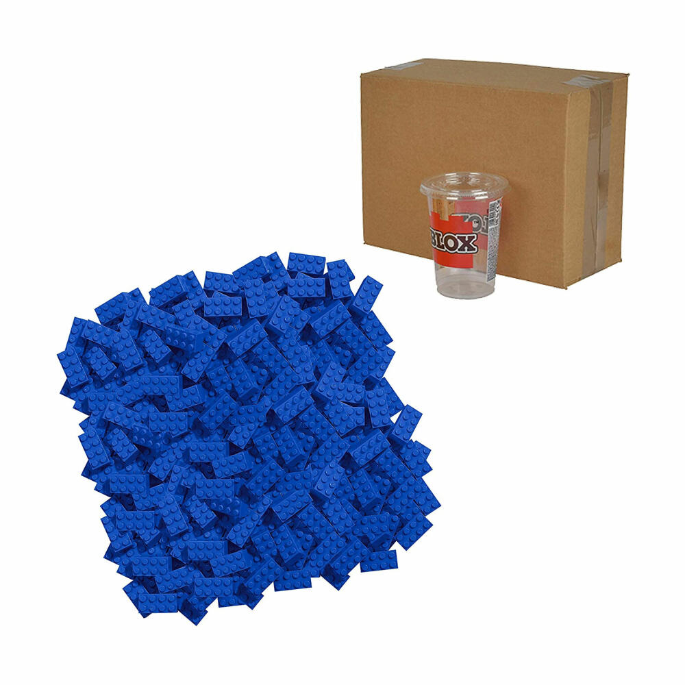 Simba Blox 500 Blaue 8er Steine lose, Bausteine, Bauklötze, Kinder Spielzeug, 500 Stück, Blau, 104118925