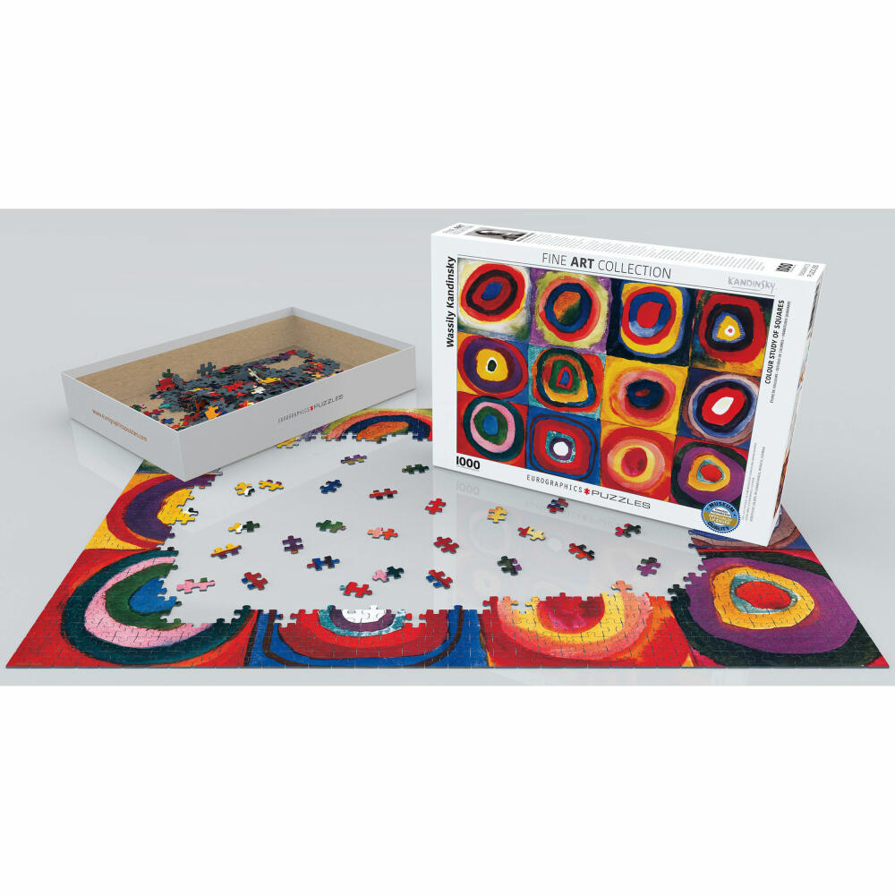 Eurographics Puzzle Farbstudie Quadrate von Wassily Kandinsky, 1000 Teile, 68 x 48 cm, 6000-1323