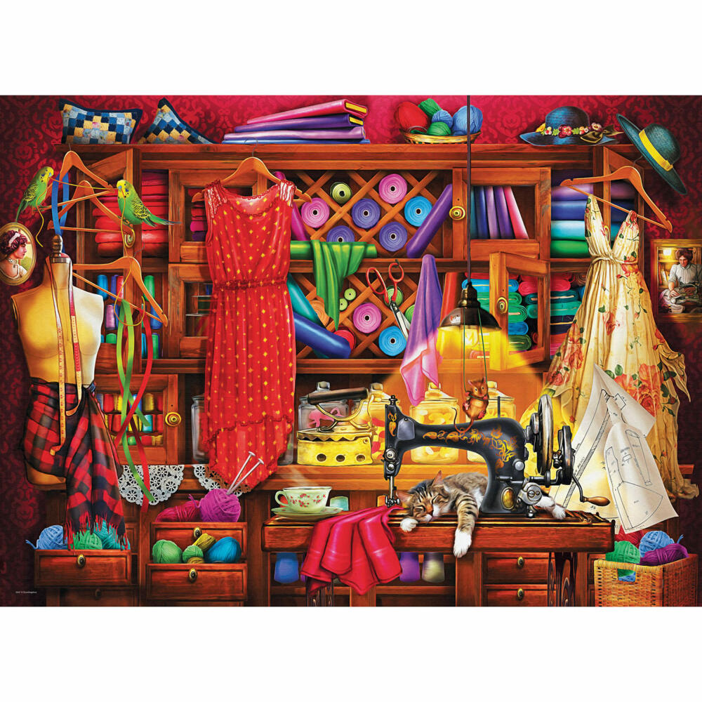 Eurographics Puzzle Das Nähzimmer, Werkzimmer, 1000 Teile, 68 x 48 cm, 6000-5347