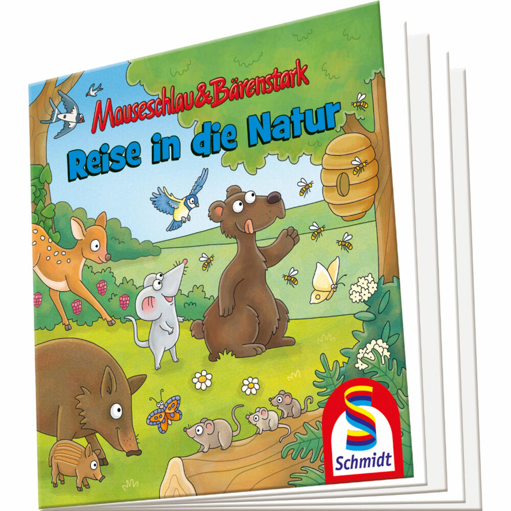 Schmidt Spiele Mauseschlau & Bärenstark Reise in die Natur, mit Add-On, Kinderpuzzle, Kinder Puzzle, Kinderpuzzles, 3 x 48 Teile, 56413